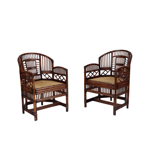 Pair Rattan Chairs