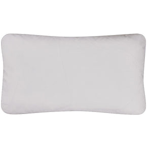 (LINEN BACK) African Pin Tuck Pillow. Pin tuck white cotton work from Nigeria. White canvas back, invisible zipper closure and feather and down fill. Two available. 17" x 29"