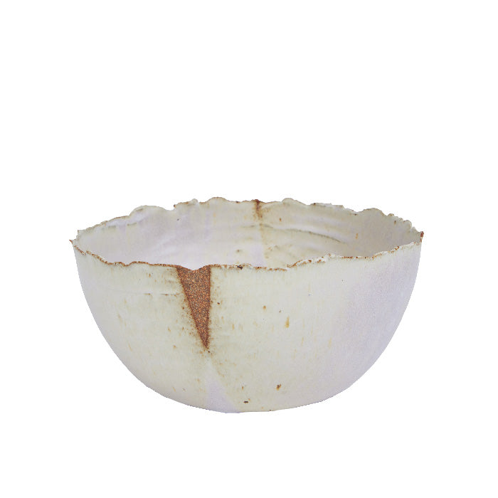(DETAIL II) Handcrafted ceramic bowl by P. Linn, California ceramicist.