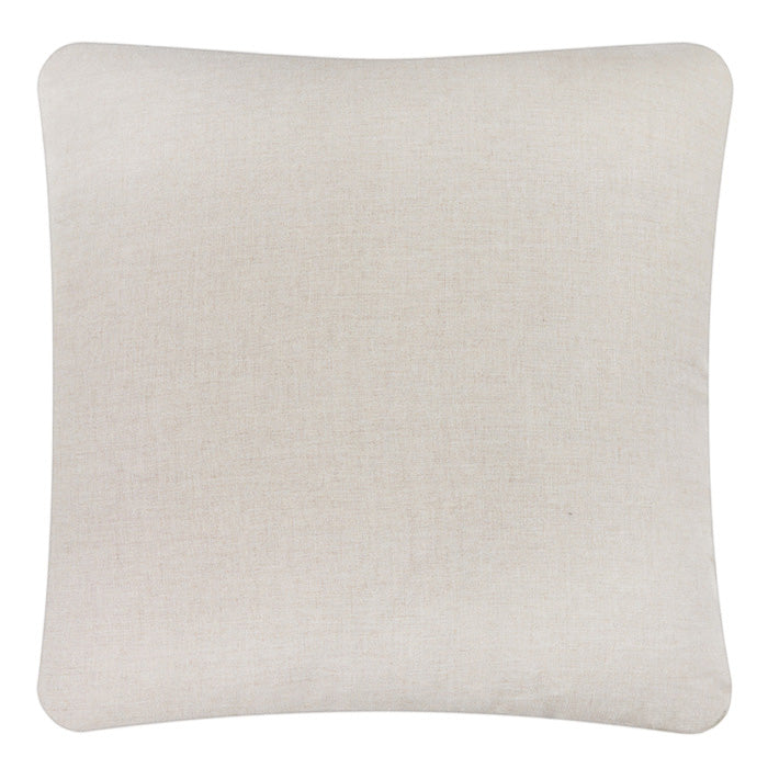 (LINEN BACK) Mondrian Terra Cotta Wool & Tussar Silk. Decorative Pillow. Natural linen back. Invisible zipper closure.  Feather and down fill. Neeru Kumar Handwoven Designer Textiles from India. Exclusive to Pat McGann. Yardage available.