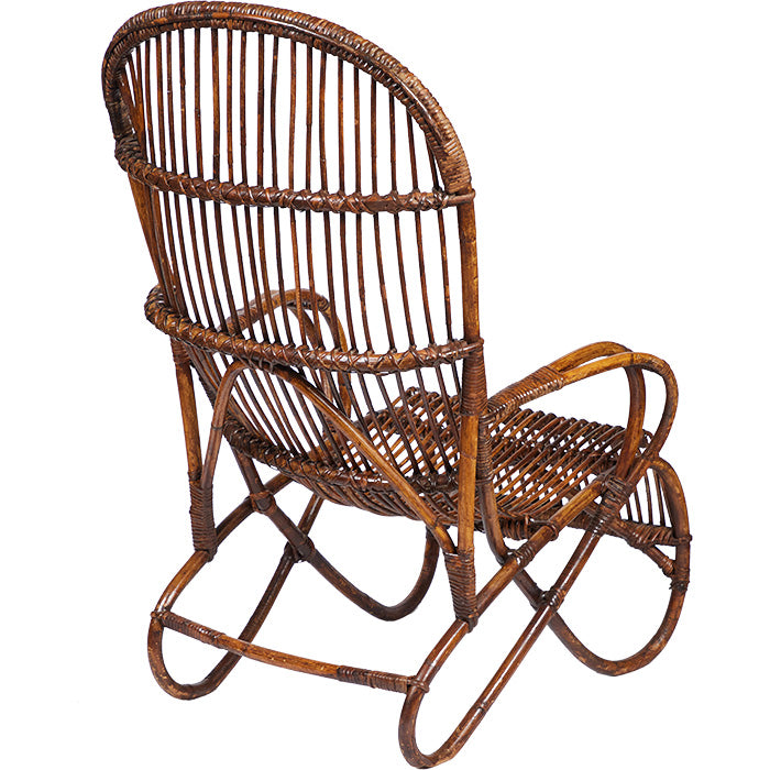 High Back Rattan Chair — Pat McGann Gallery