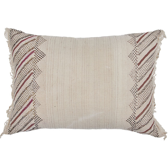 Antique Ottoman Embroidery Pillow V. 19th C. Turkish. Silk floss and metallic thread embroidery on handwoven off white linen. Natural linen back. Invisible zipper closure and feather and down fill. 15 x 21"