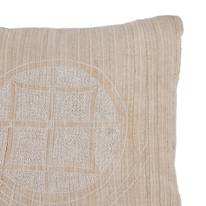 African Embroidery Pillow<br>Vanilla I