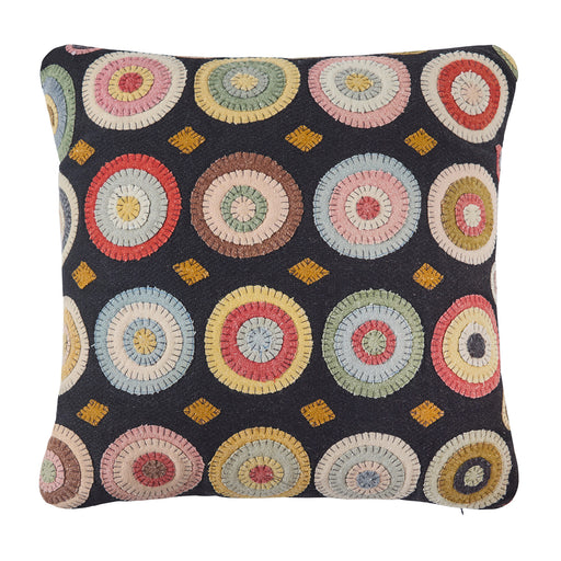 Indian Felt Circles <br />Pillow III