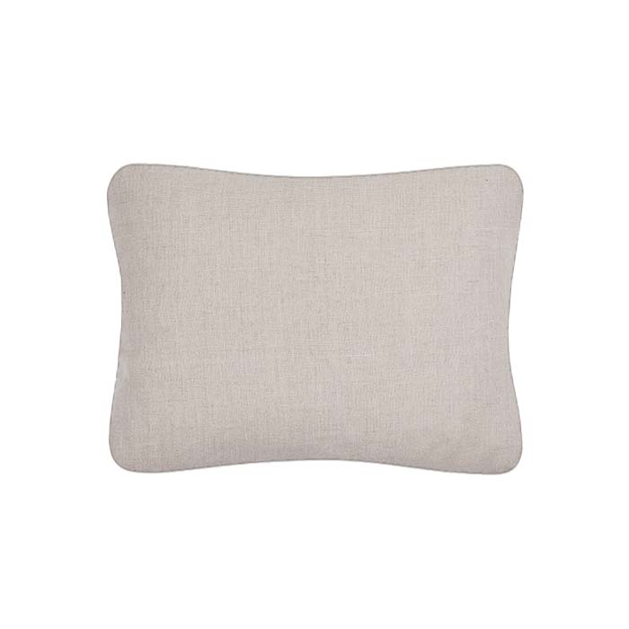 (NATURAL LINEN BACK) Striped Brocade Pillow. Mixture of cotton, silk and wool. Supplementary weft weave. Natural linen back. Invisible zipper closure, feather and down fill. Two available.Priced individually. 12" x 15"
