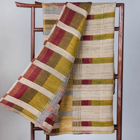 Throw<br />Japanese Stripe<br />Wool & Tussar Silk