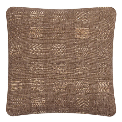 Throw Pillow, Window Weave Olive, Cotton & Tussar Silk. Handwoven Designer Textiles from India. Natural linen back. Invisible zipper closure. 18" x 18" different sizes available.