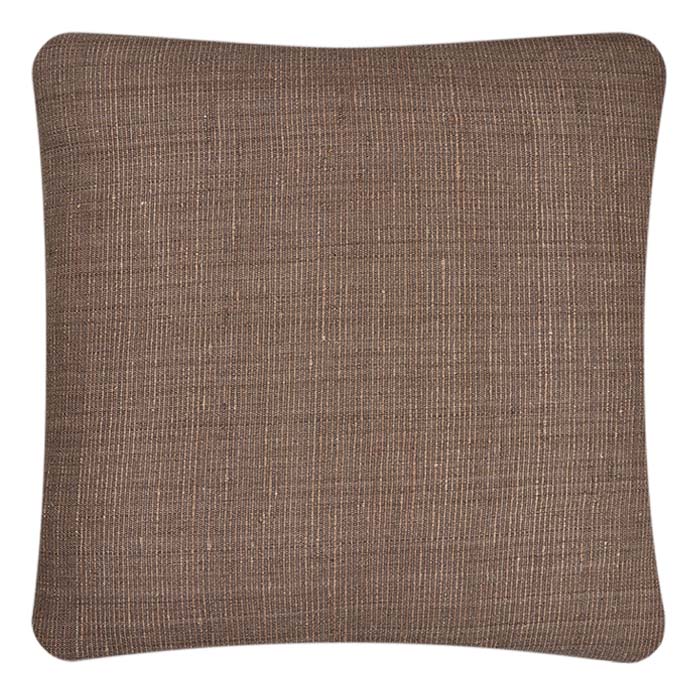 Throw Pillow, Tabby Olive , Cotton & Tussar Silk, Front and Back. Handwoven Designer Textiles from India. Neeru Kumar. Invisible zipper closure. 18" x 18" different sizes available.