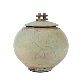 Gayle Minjarez Santa Barbara Ceramic Stoneware Jar - Vintage Art Collectible - Own a piece of Santa Barbara history with this vintage ceramic stoneware jar by Gayle Minjarez. Measuring 7" H x 7" W, this exclusive piece is a must-have for collectors and enthusiasts alike.