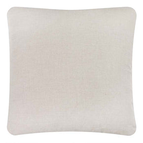 (NATURAL LINEN BACK) Hand Parchment Wool & Tussar Silk Pillow, a handwoven designer textile from India by Neeru Kumar. Exclusive to Pat McGann, this pillow features a natural linen back, invisible zipper closure, and feather and down fill.