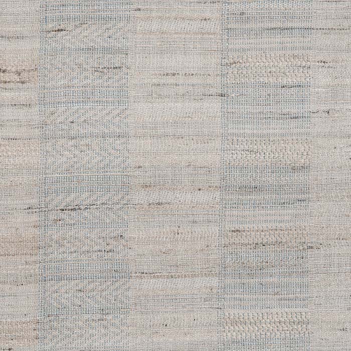 Hand Blue Gray Handwoven Fabric. Raw Tussar Silk and Cotton. Neeru Kumar Handwoven Designer Textiles from India. 54" W