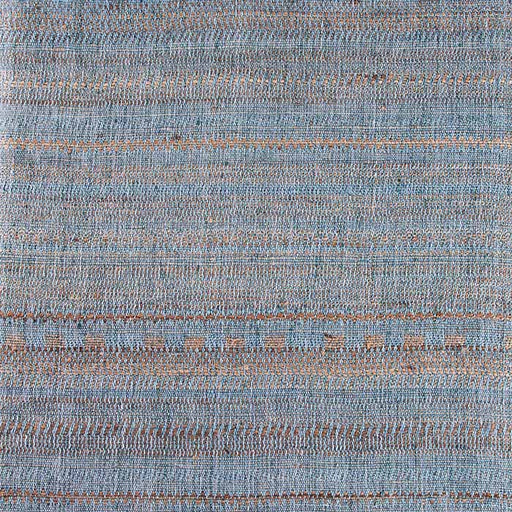 NEW - Fabric Hand Blue Upholstery Weight. Neeru Kumar Handwoven Designer Textiles from India. Exclusive to Pat McGann. Raw Tussar Silk and Cotton. 50-54" W. Vertical Repeat: 48". Horizontal Repeat: 15.5"