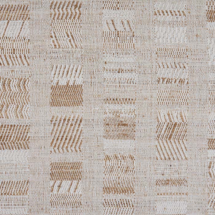 Handwoven Fabric Texture Ivory. Upholstery Weight. Raw Tussar Silk and Cotton. Neeru Kumar Handwoven Designer Textiles from India. 54" W