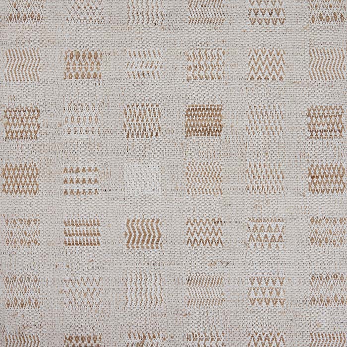 Fabric by the yard -- Window weave ivory colors pattern. Raw Tussar Silk and Wool by Neeru Kumar Handwoven Designer Textiles from India.