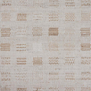 Fabric by the yard -- Window weave ivory colors pattern. Raw Tussar Silk and Wool by Neeru Kumar Handwoven Designer Textiles from India.