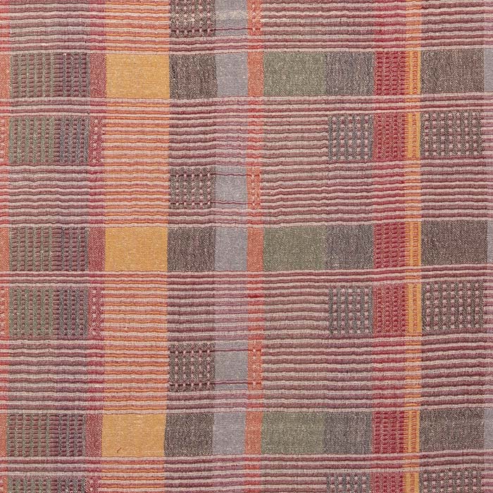Fabric by the yard --Fence II. Raw Tussar Silk and Wool by Neeru Kumar Handwoven Designer Textiles from India.