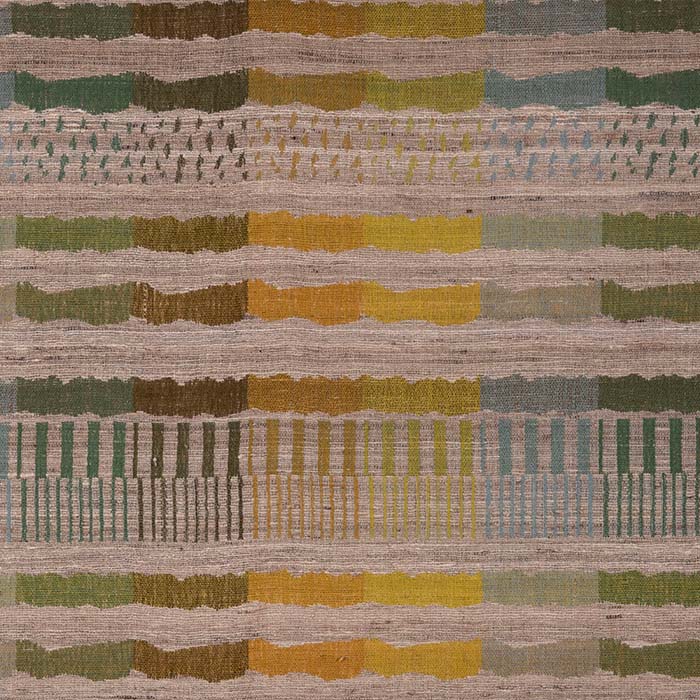 Fabric by the yard --Bauhaus. Raw Tussar Silk and Wool by Neeru Kumar Handwoven Designer Textiles from India.