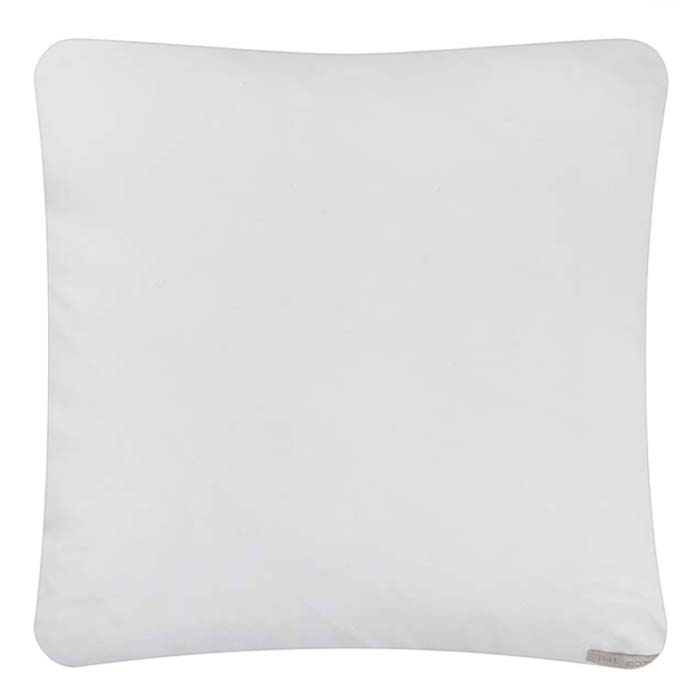 (BACK) White on White Otomi Pillow. Mexican Otomi embroidery pillow. White floss thread on white cotton. White linen back, feather and down fill with invisible zipper closure. 18" x 18"