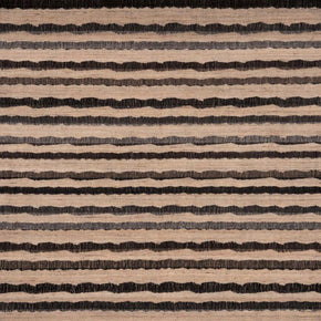 (PATTERN) Fabric by the yard --Ocean Stripe Charcoal. Raw Tussar Silk and Wool by Neeru Kumar Handwoven Designer Textiles from India. 