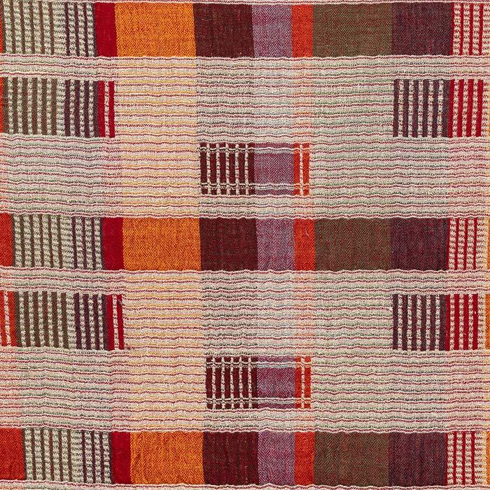 (DETAIL) Fabric by the yard --Fence I. Raw Tussar Silk and Wool by Neeru Kumar Handwoven Designer Textiles from India.
