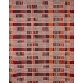(PATTERN) Fabric by the yard --Fence I. Raw Tussar Silk and Wool by Neeru Kumar Handwoven Designer Textiles from India.
