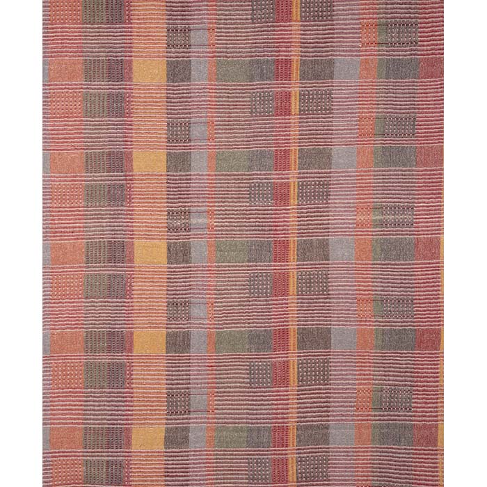 (PATTERN) Fabric by the yard --Fence II. Raw Tussar Silk and Wool by Neeru Kumar Handwoven Designer Textiles from India.