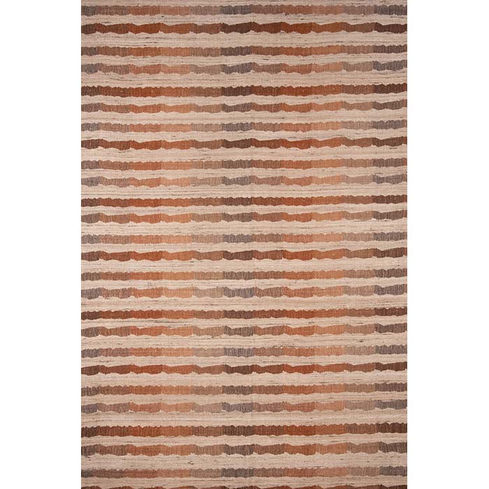 (PATTERN) Indian Handwoven textile fabric by the yard --  Ocean stripe chocolate color pattern. Raw Tussar Silk and Wool by Neeru Kumar exclusive to Pat McGann.