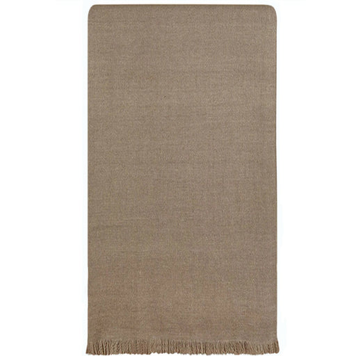 Natural Cashmere Throw -- Luxurious Handwoven Cashmere. Made in Kashmir India. H 105 in. x W 80 in.